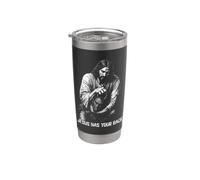 Jesús tiene tu espalda Jujitsu Jesús Diablo Divertido Vaso térmico de acero inoxidable de doble pared