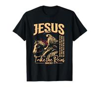 Jesús Toma Las riendas Escritura Arte Camiseta