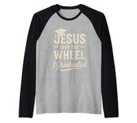 Jesús tomó el Volante Me gradué de graduación Cristiana Camiseta Manga Raglan