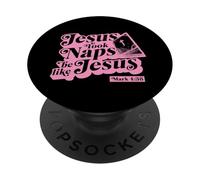Jesus Took Naps Be Like Jesus Marcos 4:38 Versículo de la Biblia de la Iglesia PopSockets PopGrip Adhesivo