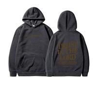 Jesus Trust In The Lord Sudaderas con capucha para mujer, cómodas, de manga larga, cristiana, suave, con capucha, con forro polar, con letras gráficas, a la moda, Workou Essential God, gris oscuro