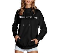 Jesus Trust In The Lord - Sudaderas con capucha para mujer, diseño gráfico cristiano, delgado, con capucha, sudaderas con cuello alto, suéteres casuales de moda, campestre Jesús salva religioso, suave