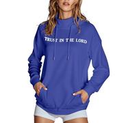 Jesus Trust In The Lord - Sudaderas con capucha para mujer, diseño gráfico cristiano, delgado, con capucha, sudaderas con cuello alto, suéteres casuales de moda, campestre Jesús salva religioso, suave