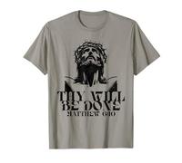 Jesús Tu Voluntad Hágase Verso de la Biblia Católica Mateo 6 10 Camiseta