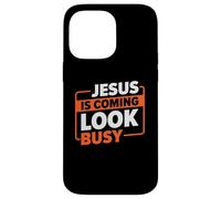 Jesús Viene Mira Ocupado | Religión Dios | Creyente Carcasa para iPhone 14 Pro MAX