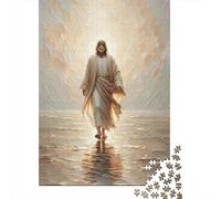 Jesus Walking on Water Rompecabezas Religious Art 1000 Piezas Papel Reciclado Adultos Y Mayores De 12 Años Rompecabezas Juego Educativo para Relajarse 70x50cm/1000pcs