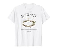 Jesus Wept John 11:35 Crown of Thorns Watercolor Camiseta