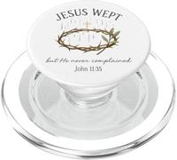 Jesus Wept John 11:35 Crown of Thorns Watercolor PopSockets PopGrip para MagSafe