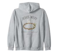 Jesus Wept John 11:35 Crown of Thorns Watercolor Sudadera con Capucha