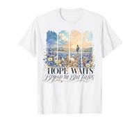 Jesús Wildflowers Christian Cordero Cristo Orar Dios Esperanza Espera Camiseta