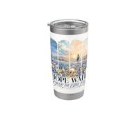 Jesús Wildflowers Christian Cordero Cristo Orar Dios Esperanza Espera Vaso térmico de acero inoxidable de doble pared