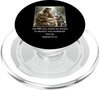 Jesus with Dogs Psalm 99 11- Jesus and a Husky PopSockets PopGrip para MagSafe
