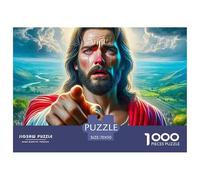 Jesus with Sacred Heart Radiating Light Piezas De Cartón Resistentes Ayuda A Mejorar El Foco, Habilidades De Resolución Y Coordinación Mano-Ojo 70x50cm/1000pcs