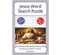 Jesus Word Search Puzzle: Word searches about Jesus, with easy to read print | 6 x 9 inches. 110 pages | 50+ puzzles _ Gifts for Vacations, Holidays. (Therapy Series Word Search Puzzles)