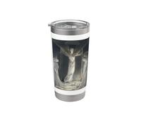 Jesús y ángeles en la tumba funeraria Pintura William Blake 1808 Vaso térmico de acero inoxidable de doble pared