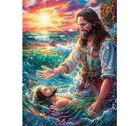 Jesús y el Niño Puzzle 500 Piezas Cartón Blanco Premium Para Expertos Cuentos de hadas de animales salvajes fantásticos Vacaciones Fines Semana Reducir Estrés Hobby Y Ocio Garantía Satisfacción 500 PC
