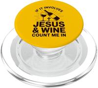 Jesús y el Vino me cuentan en Lindo Cristiano PopSockets PopGrip para MagSafe