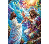 Jesús y María Puzzle 300 Piezas Obra De Arte Premium Animal Plant Hada Tale Rompecabezas Familiar para Adultos Aliviar Estrés Decoración Hogar Moderno 300 PCS