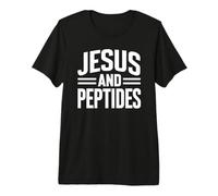 Jesús Y Péptidos Pila Fitness Biohacker Gimnasio Ciencia Biblia Camiseta Premium