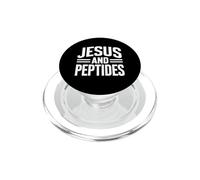 Jesús Y Péptidos Pila Fitness Biohacker Gimnasio Ciencia Biblia PopSockets PopGrip para MagSafe