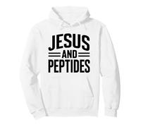 Jesús Y Péptidos Pila Fitness Biohacker Gimnasio Ciencia Biblia Sudadera con Capucha