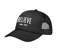 Jesús, Yo Creo Juan 3:16 Hombre Mujer Gorras Hip Hop Resistente Gorra Trucker Ligera Snapback Cap para Aire Libre Senderismo Running