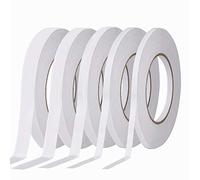 Jesustree Cinta Doble Cara Fina Manualidades Scrapbooking Diy 5 rollos Fina Cinta Autoadhesiva Fuerte Para Tarjetas Envoltura de Regalos Manualidades, 25 Metros Cada Rollo