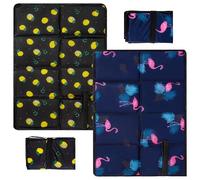 Jesustree Cojín de Asiento al Aire Libre, 2 Piezas Estera Plegable Portáti Almohadilla Impermeable para Niños, Sentarse de Viaje para Estadio, Parque Caminatas, Picnic, Acampa, Senderismo y Caza