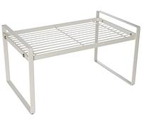Jesustree Estantería de almacenamiento de metal para armario de cocina bajo fregadero rack, escurridores, despensa portaespecias, refrigerador, organizador de vajilla soporte para encimera