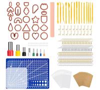 Jesustree Juego Cortadores Aretes Arcilla, 24 Cortadores de Arcilla Polimérica para Modelar, Ganchos Accesorios para Aretes para La Fabricación de Joyas (365 Pz)