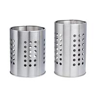 Jesustree Soporte para Utensilios Cocina de Acero Inoxidable, 2 Piezas Porta-Utensilios Organizador de Cocina Resistente Titular de Vajilla Organizador de Cubiertos para Cajones y Encimeras