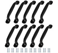 Jesustree Tiradores Cocina Armarios Negro 10 Piezas 96mm Tiradores de Mueble Arco de Aleación Aluminiocon con Tornillos para Puerta de Armario Cajones