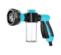Jet Dog Wash - Pulverizador de ducha para perros, spray de espuma ajustable con dispensador de jabón, modo de rociador 8 en 1, boquilla de manguera de lavado de perros para césped o jardín, lavado de