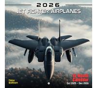 Jet Fighter Airplanes 2026 Calendar: Sleek jets cutting through the sky