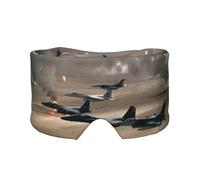 Jet Fighter - Antifaz para dormir con estampado de luchador, fundas suaves y agradables a la piel, antifaz para dormir con bloqueo de luz para viajes, yoga y siesta