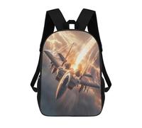 Jet Fighter Speed Clouds Sky Mochilas Infantiles Impresas En 3D De 17 Pulgadas. Mochila Escolar Informal Impresa En 3D Para Niños De Primaria Y Secundaria.