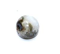 Jet International Ágata de musgo 45-50 mm Bola Esfera Piedra preciosa A + Tallado a mano Altar de cristal Curación Enfoque devocional Chakra espiritual Terapia de cristal La imagen del folleto es SO