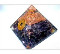 Jet International Amatista Feng Shui Pirámide Lucky Ions Generator 6,3 cm Natural Charged EMF Harmonizer Energía Chakra Blancing Meditación Vastu Sanación Piedra Preciosa Imagen es sólo un referen
