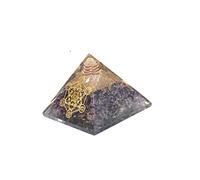 Jet International Amethyst Orgone Metatron Pyramid 2.5 pulgadas EMF Harmonizer Energy 3rd Eye Activation Meditation Crystal Therapy Booklet La imagen es SOLO una referencia