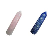 Jet International AuthenticRose Quartz & Lapis Lazuli energizado 3 pulgadas Aprox. 1 Cada Jumbo A + de calidad superior con carga Oferta de mejor oferta cargada La imagen del folleto de terapia de c