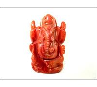 Jet International Aventurina Roja Ganeshji Aprox. 2-2.5 pulgadas Gemstone Agate Stone New Age Metaphysical Free Booklet Crystal Therapy Sanación Espiritual Divina India