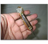 Jet International Brillante Ojo de tigre Merkaba Chakra Stick Curación Mini varita Nepal India Aura Balance de energía Cabujones Amor Rara Stick Chakra Equilibrio Energía Himalaya Cristal de roca Re