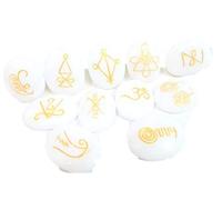 Jet International Cuarzo blanco K-Aruna Reiki 11 Juego de piedras Folleto gratuito Terapia con cristales