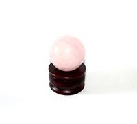 Jet International Cuarzo rosa 45-50 mm Bola Esfera Piedra preciosa A + Cristal tallado a mano Altar Curación Enfoque devocional Chakra espiritual Limpieza Metafísica