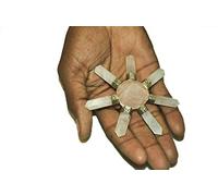 Jet International Cuarzo rosa Generador de pirámide de 7 puntos Folleto gratuito Terapia con cristales Producto exclusivo Puntos cónicos Curación Reiki Sagrado