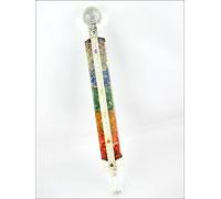 Jet International Energizado 5.5"- 6" Largo Aprox. Orgone Chakra Layer Stick Varita de masaje gratis Folleto de 40 páginas"Terapia de cristal" A +