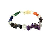 Jet International Energizado Chakra nuevo Chips individuales Pulsera Cuentas de cristal Folleto de piedras preciosas Folleto gratuito Terapia de cristal Gracias Dando limpiezas Alegría La imagen es