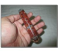 Jet International Energizado cornalina orgonita extremo redondeado suave varita de masaje gema palo enérgico cobre chokurei reiki santo chembuster