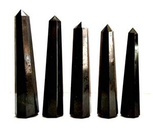 Jet International Energized Black Tourmaline Obelisk Set of 5 Gemstone Jumbo 6 Facet Aura Rock Free 40 Pages Crystal Therapy La imagen es SOLO una referencia.