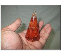 Jet International Exquisita naranja Órgano antena Antena Chakra Cristal Piedras preciosas Ágata Ónix Navidad EMF Protección Divino Espiritual Metafísico Maravilloso Brillante Enérgico Positivo Poten